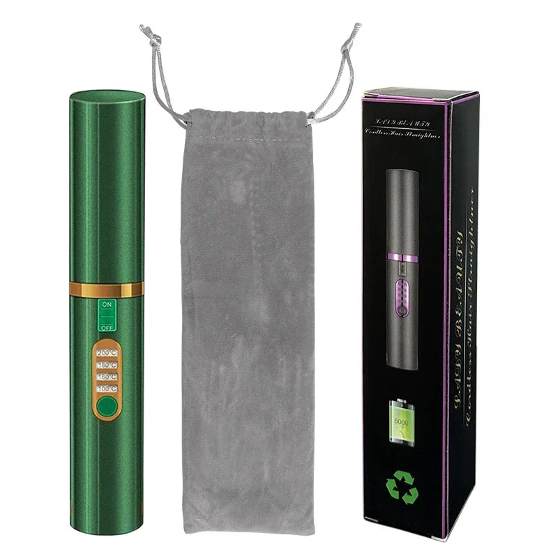 Portable electric hair straightener