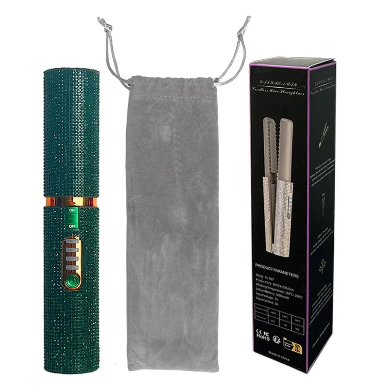 Portable electric hair straightener