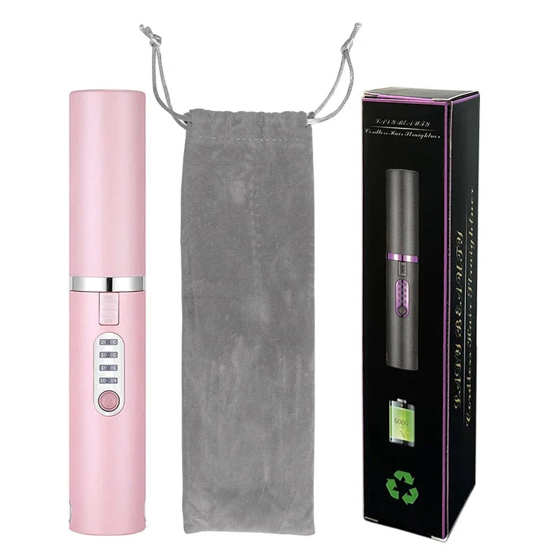 Portable electric hair straightener